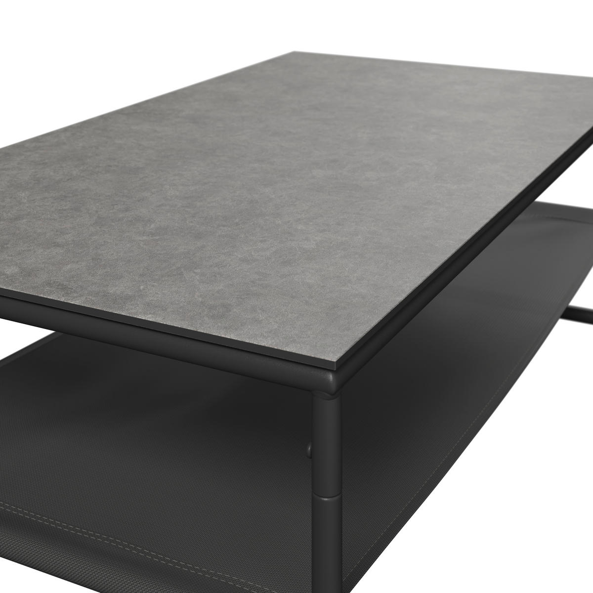 GARTENSET Webstoff Eisen  - Hellgrau/Schwarz, Design, Glas/Textil - Ambia Garden