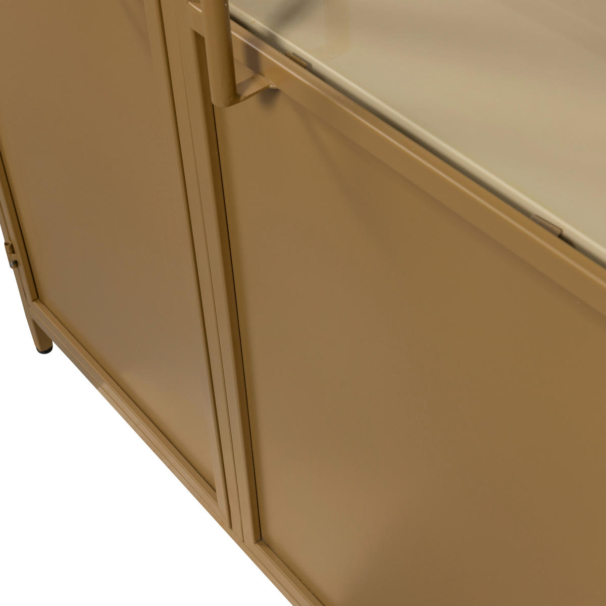 VITRINE Exhibit in Honig  - Honig, Design, Glas/Metall (96/200/40cm) - Livetastic