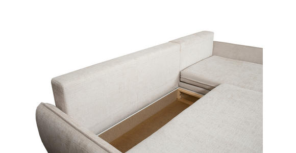 ECKSOFA Perlmutt Chenille  - Buchefarben/Perlmutt, KONVENTIONELL, Holz/Textil (244/163cm) - Carryhome