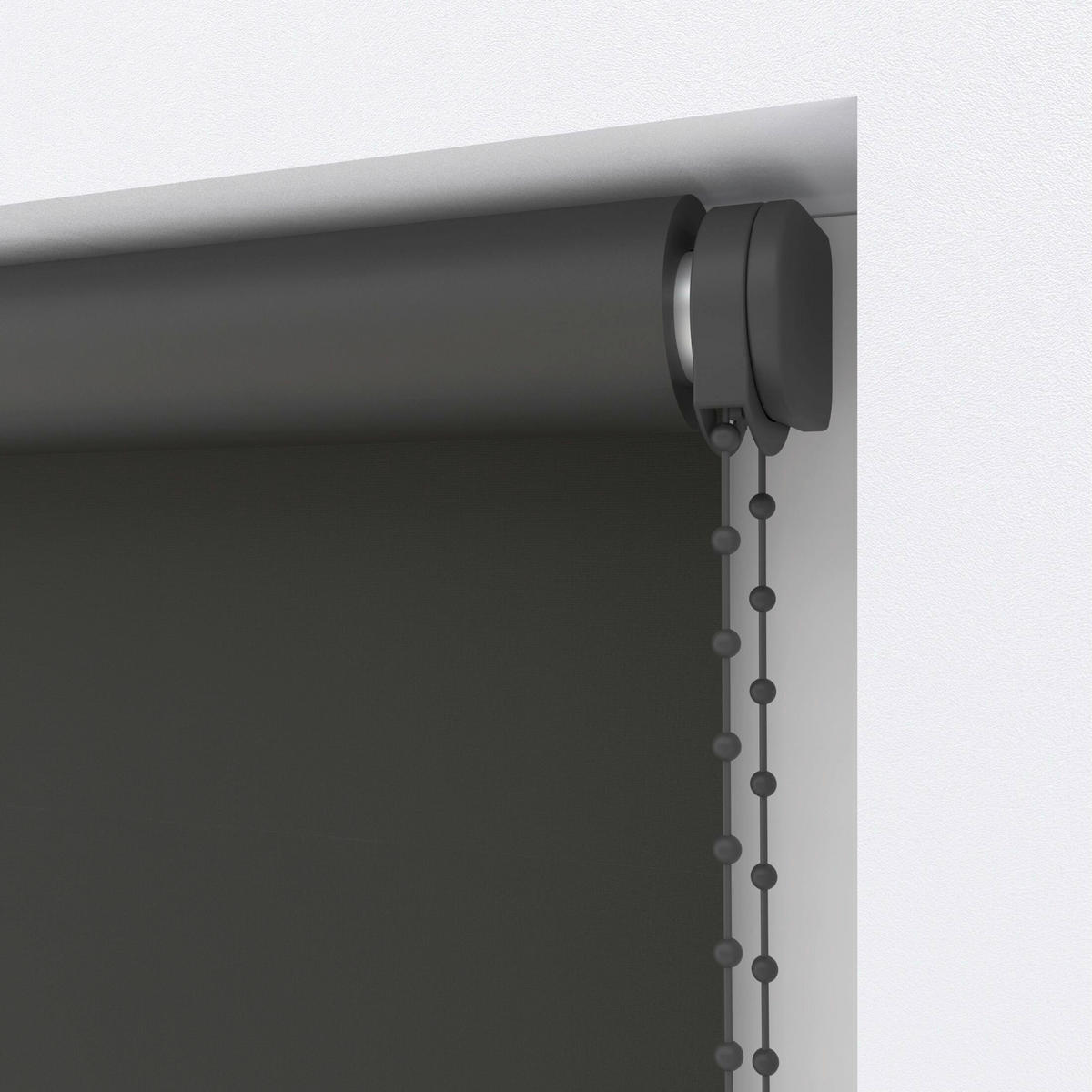 VERDUNKELUNGSROLLO  blickdicht   50/190 cm   - Schwarz, Basics, Textil (50/190cm)