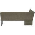 ECKBANK 155/213 cm  in Taupe  - Taupe/Schwarz, Design, Textil/Metall (155/213cm) - Novel
