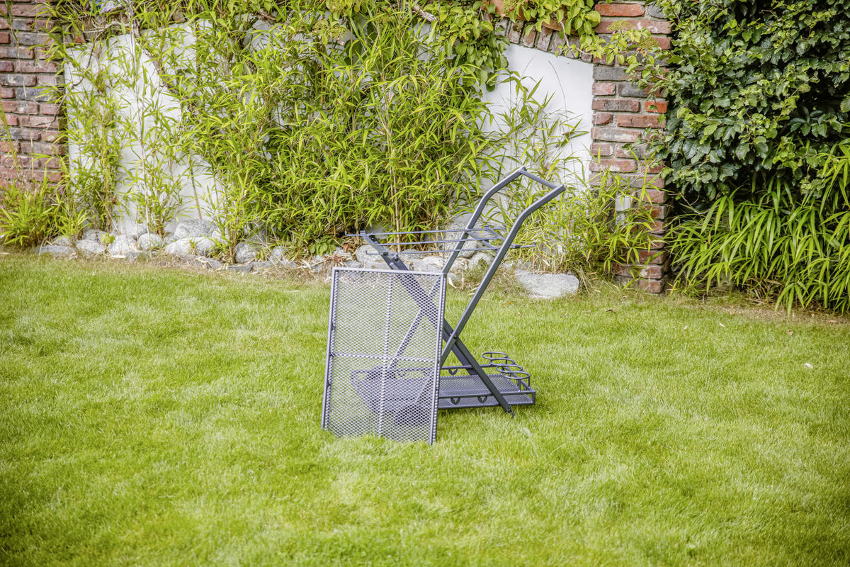 GARTEN-SERVIERWAGEN  - Grau, Basics, Metall (69/54/87cm) - Gardenson
