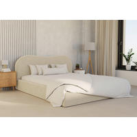 POLSTERBETT Bettkasten, Lattenrost 140/200 cm  in Beige  - Beige/Schwarz, Design, Holz/Textil (140/200cm) - Boxxx