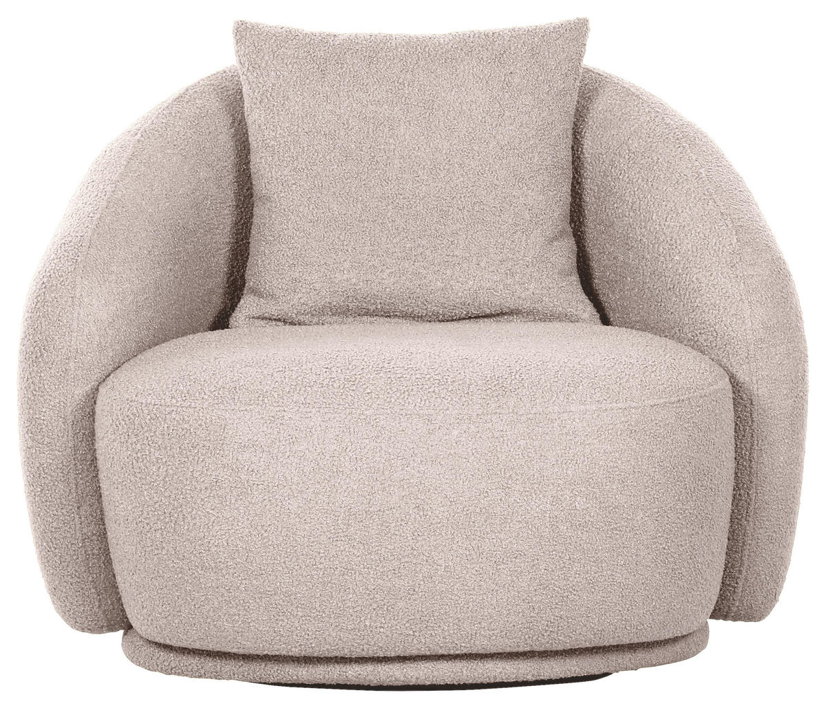 COCKTAILSESSEL in Chenille Rosa  - Schwarz/Rosa, Lifestyle, Textil/Metall (101/79/96cm) - Xora