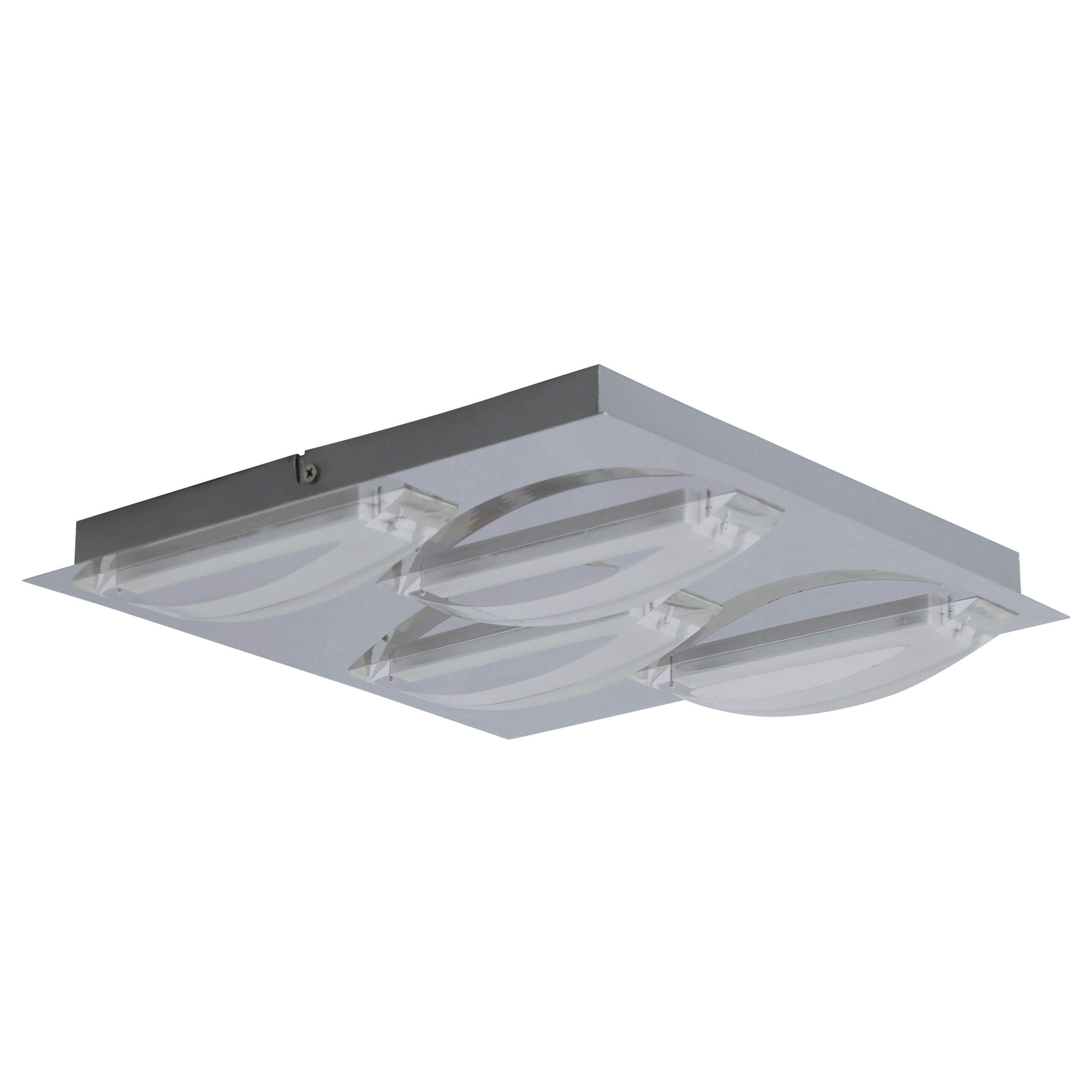 LED-DECKENLEUCHTE 30/5 cm   - Chromfarben, Basics, Kunststoff/Metall (30/5cm) - Näve