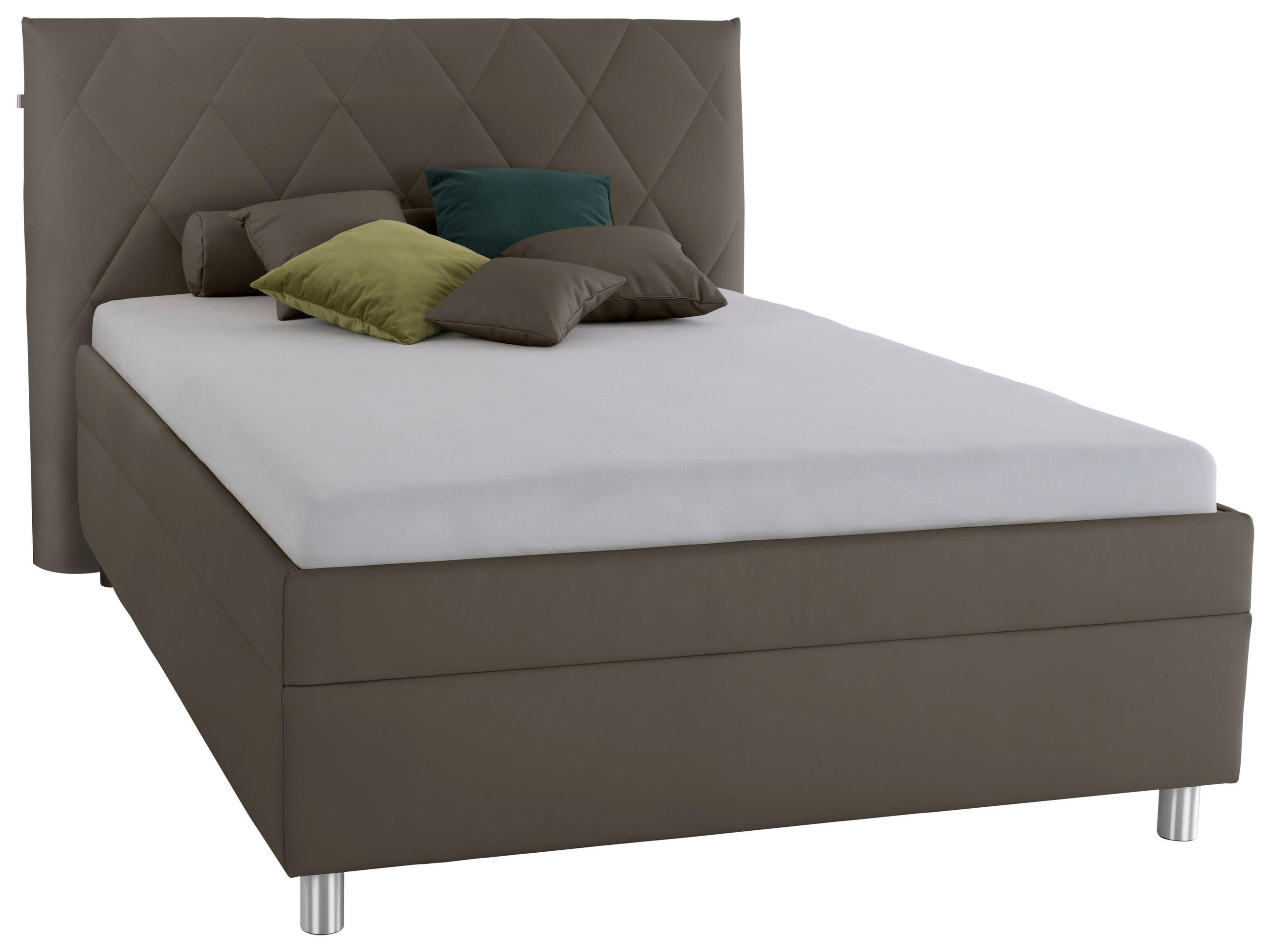 POLSTERBETT Matratze, gepolstertes Kopfteil, Lattenrost, Bettkasten 140/200 cm  in Anthrazit  - Birkefarben/Anthrazit, KONVENTIONELL, Holz/Textil (140/200cm) - Esposa