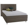 POLSTERBETT Matratze, gepolstertes Kopfteil, Lattenrost, Bettkasten 140/200 cm  in Anthrazit  - Birkefarben/Anthrazit, KONVENTIONELL, Holz/Textil (140/200cm) - Esposa