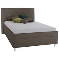 POLSTERBETT Matratze, gepolstertes Kopfteil, Lattenrost, Bettkasten Anthrazit 140/200 cm  - Birkefarben/Anthrazit, KONVENTIONELL, Holz/Textil (140/200cm) - Esposa