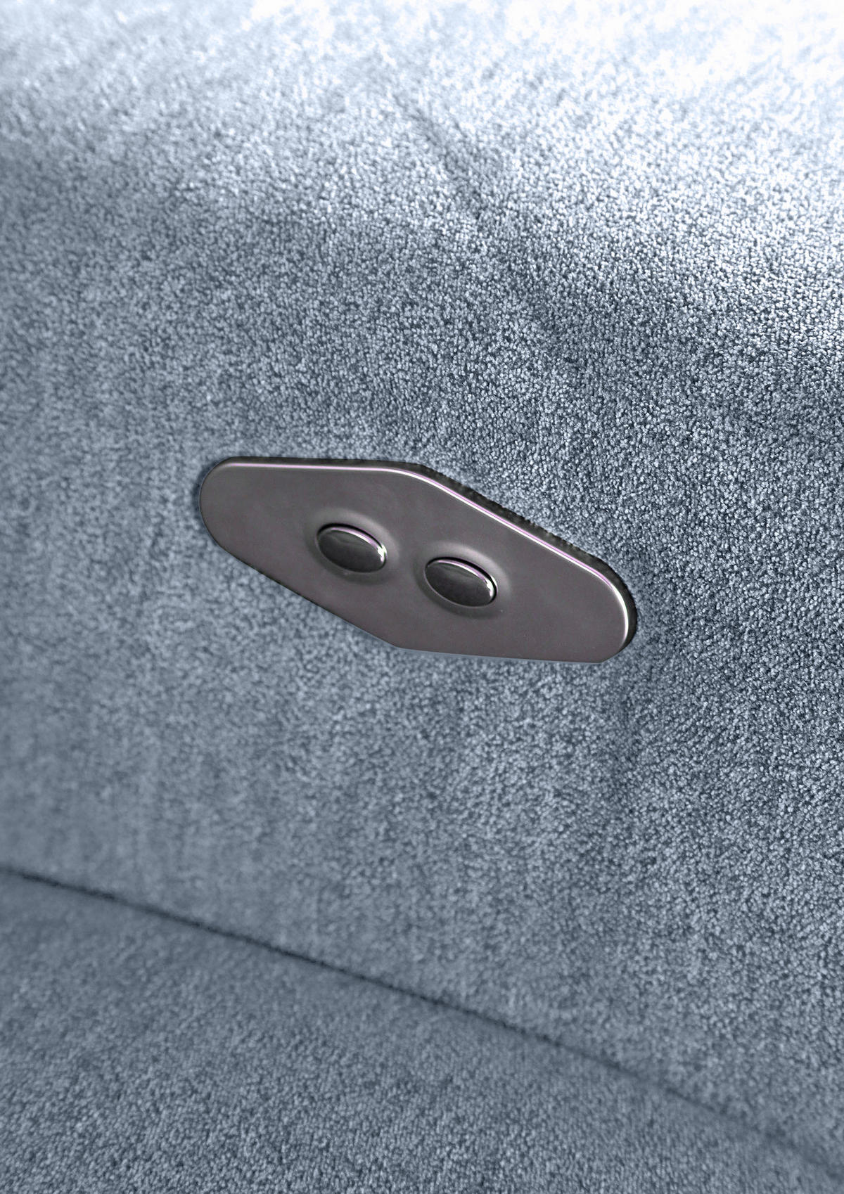 ECKSOFA in Flachgewebe Blau  - Blau/Schwarz, Konventionell, Textil/Metall (205/300cm) - MID.YOU