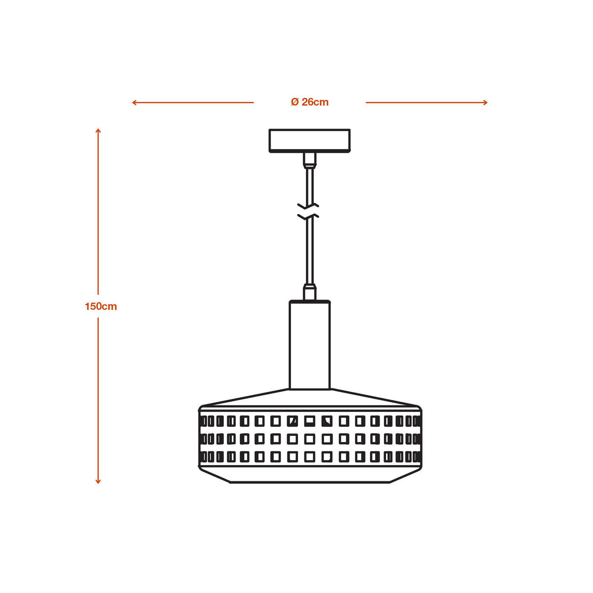 PENDELLEUCHTE 26/150 cm  - Braun, Design, Stein/Metall (26/150cm) - Ledvance