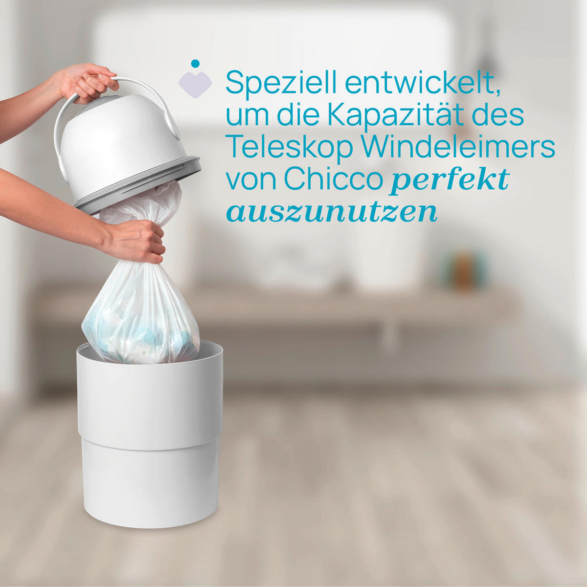 WINDELEIMER  - Transparent, Basics, Kunststoff (48/65cm) - Chicco