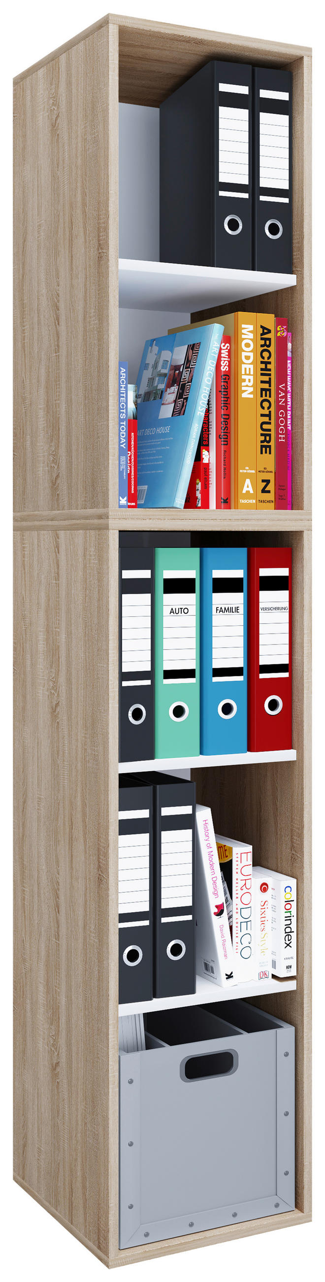 AKTENREGAL 35/183/37 cm  - Sonoma Eiche, Modern (35/183/37cm) - MID.YOU