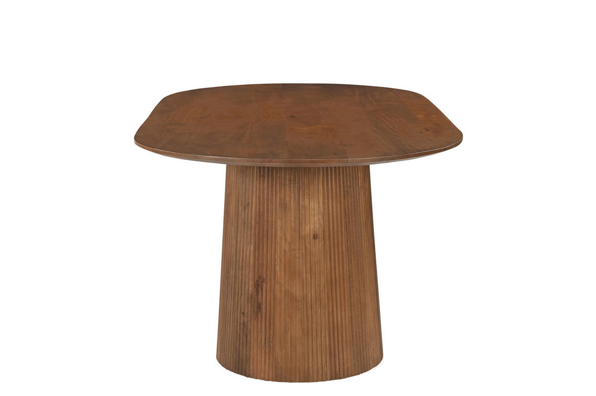 ESSTISCH 200/100/76 cm Echtholz  Holz oval Naturfarben  - Naturfarben, MODERN, Holz (200/100/76cm) - MID.YOU