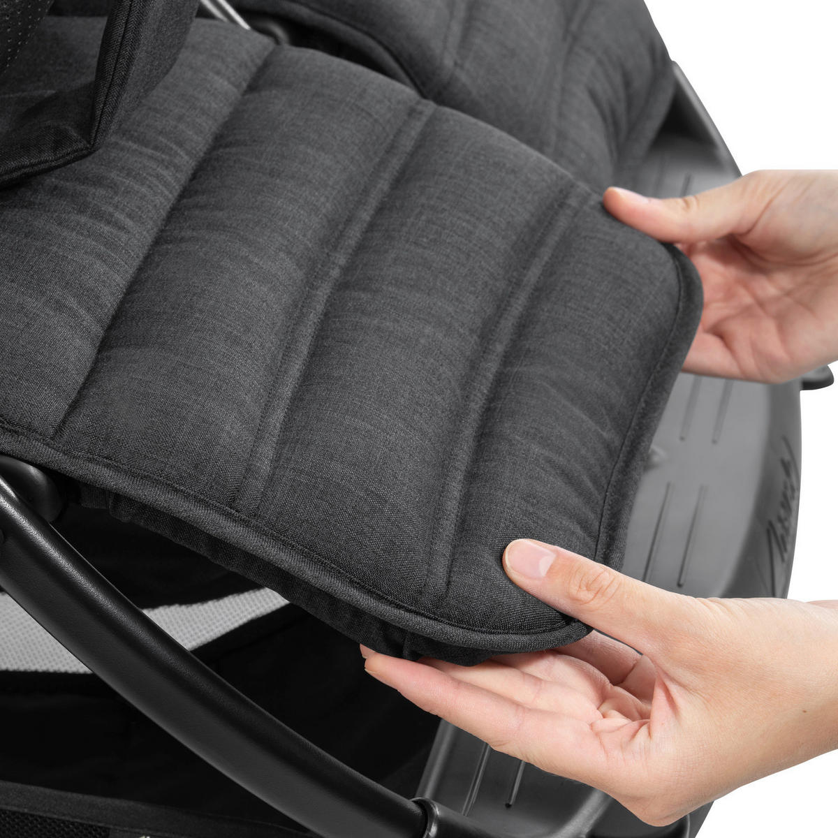 GESCHWISTERWAGEN UPTOWN DUO  - Schwarz, Basics, Textil/Metall (94/77,5/103cm) - Hauck