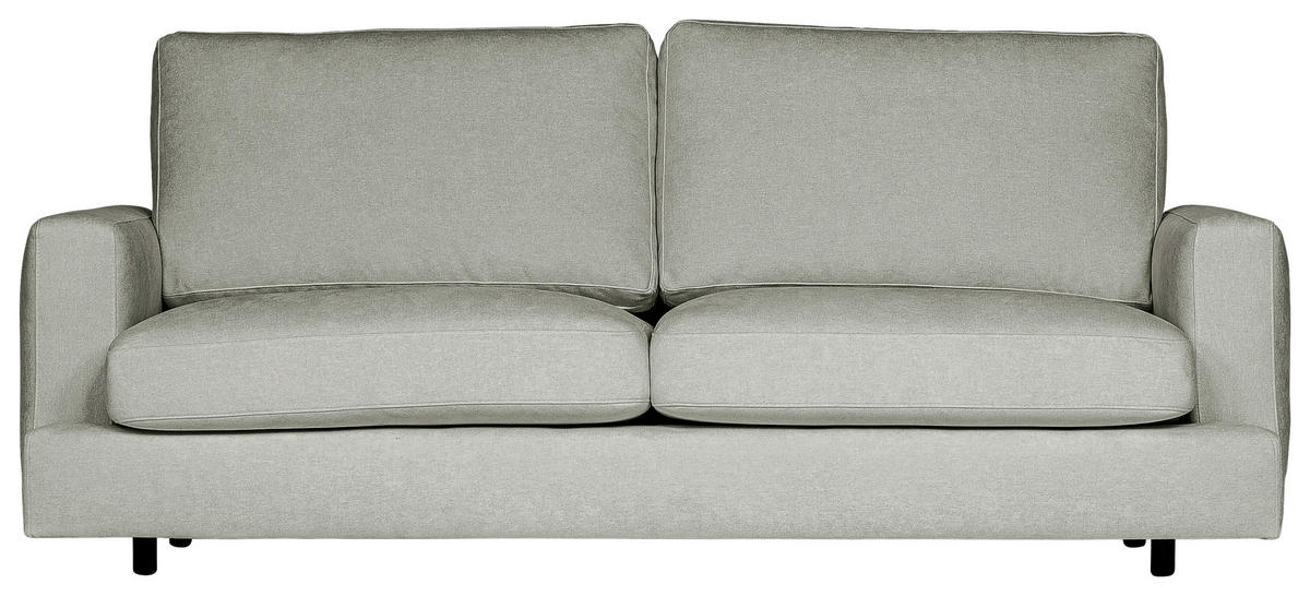 3-SITS SOFFA i grå  - svart/grå, Klassisk, trä/textil (208/87/105cm) - Best Price
