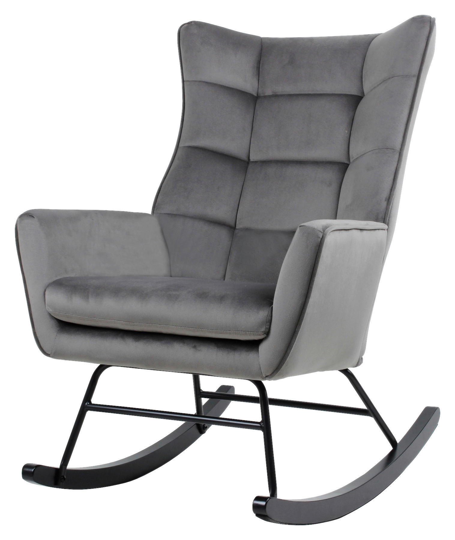 SCHAUKELSTUHL in Grau  - Grau, Design, Holz/Kunststoff (68/97/88cm) - Kayoom