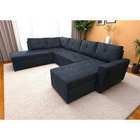 WOHNLANDSCHAFT TERMOLI Anthrazit Jacquard  - Anthrazit/Schwarz, Design, Kunststoff/Textil (212/297/155cm) - MID.YOU