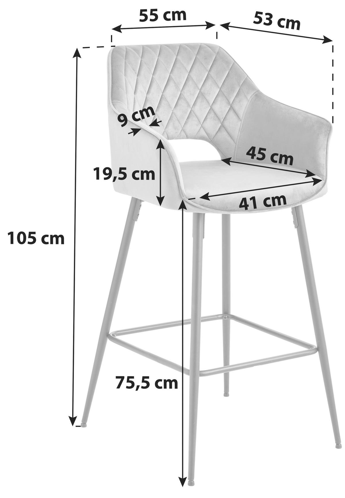 BÁRSZÉK fém, textil fekete, taupe  - fekete/taupe, Modern, textil/fém (55/105/53cm) - MID.YOU