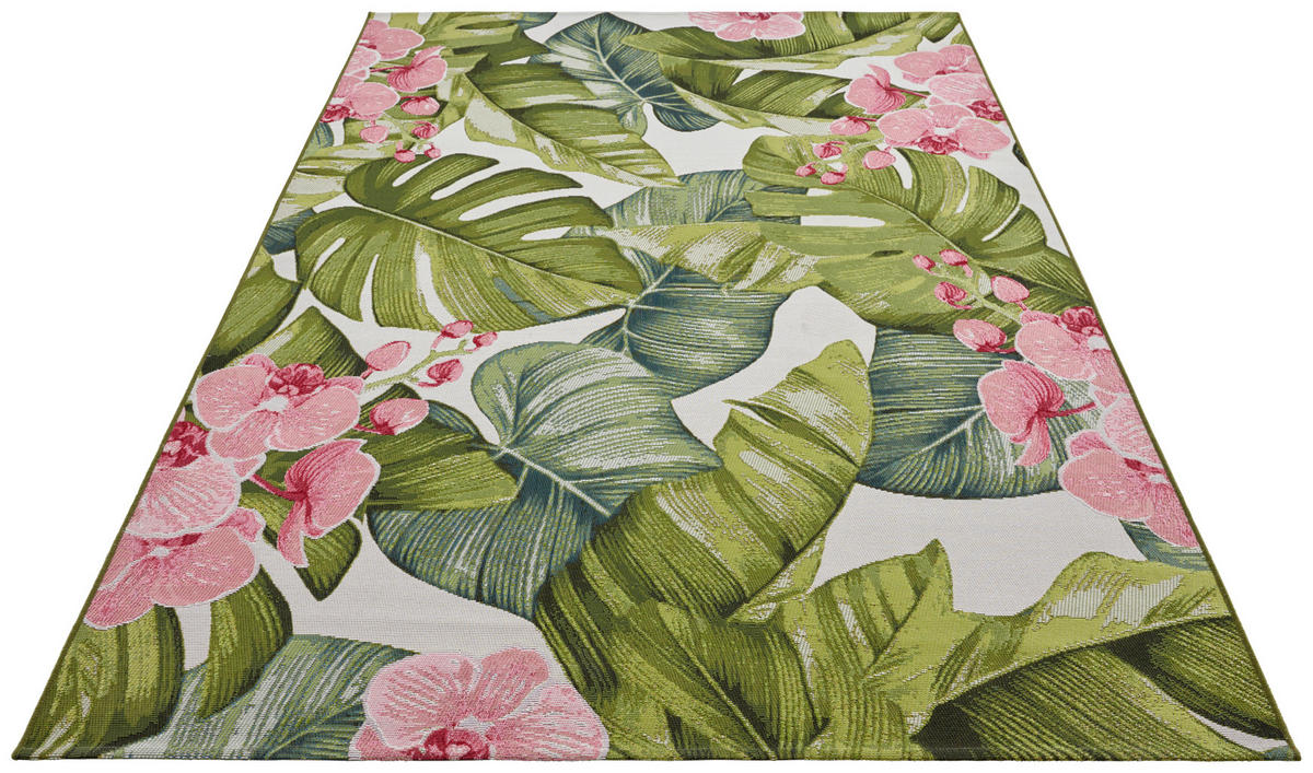 OUTDOORTEPPICH 80/165 cm Flair Grün, Multicolor  - Multicolor/Grün, Design, Kunststoff (80/165cm)