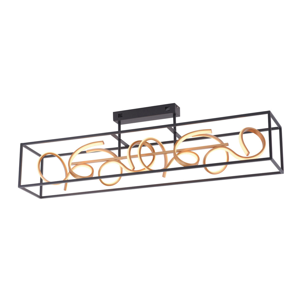 Plafonieră Cu Led - negru, Design, plastic/metal (110/20/31,5cm) - Paul Neuhaus
