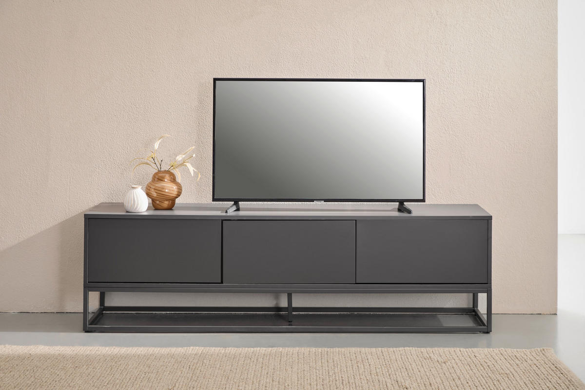 SIDEBOARD Libreville 180/52/40 cm  - Grau, Design, Holzwerkstoff/Metall (180/52/40cm) - MID.YOU