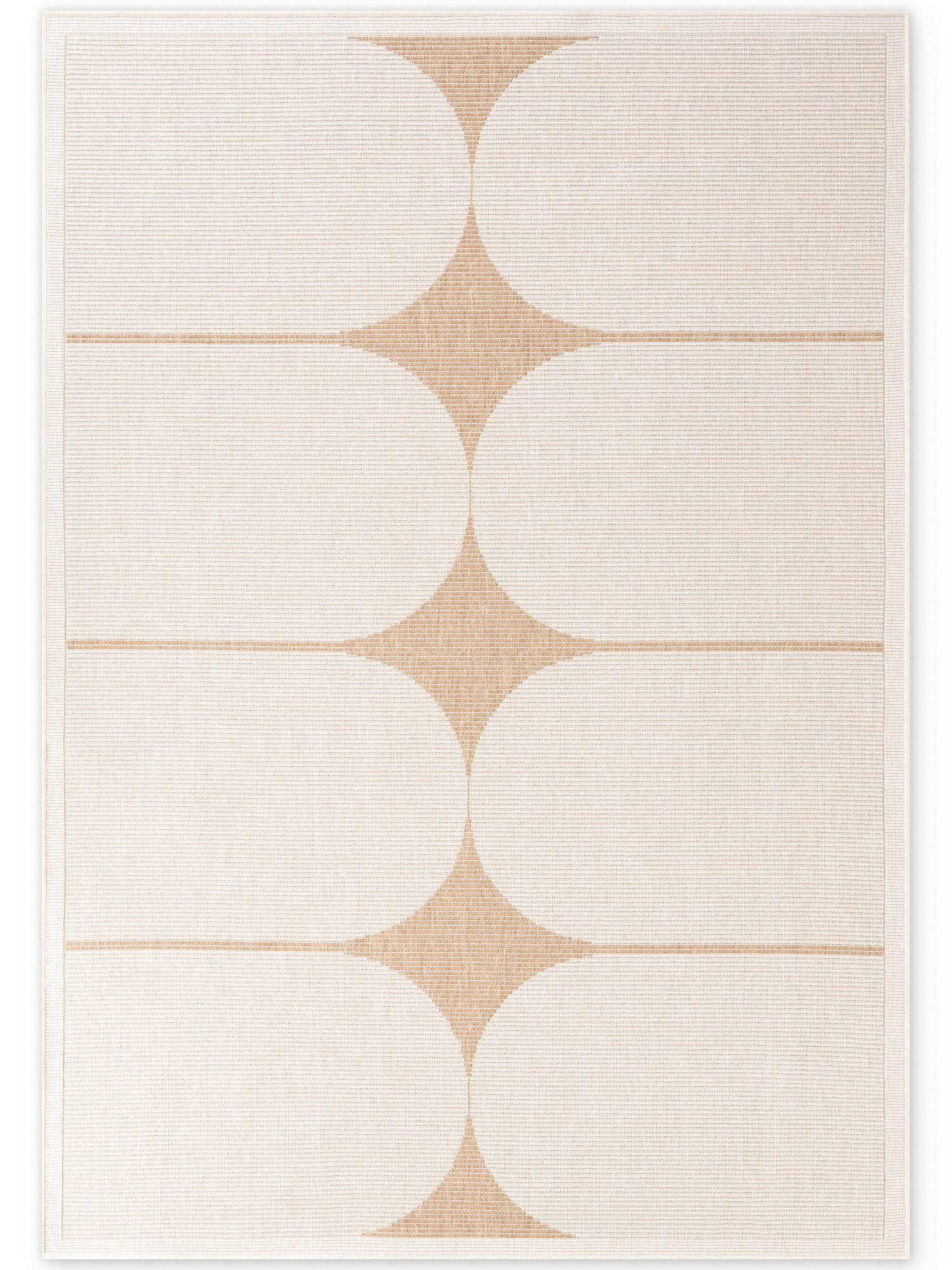 OUTDOORTEPPICH für Terrasse und Balkon 120/170 cm Duet Weiß, Sandfarben - Sandfarben/Weiß, Design, Kunststoff (120/170cm) - Hanse Home
