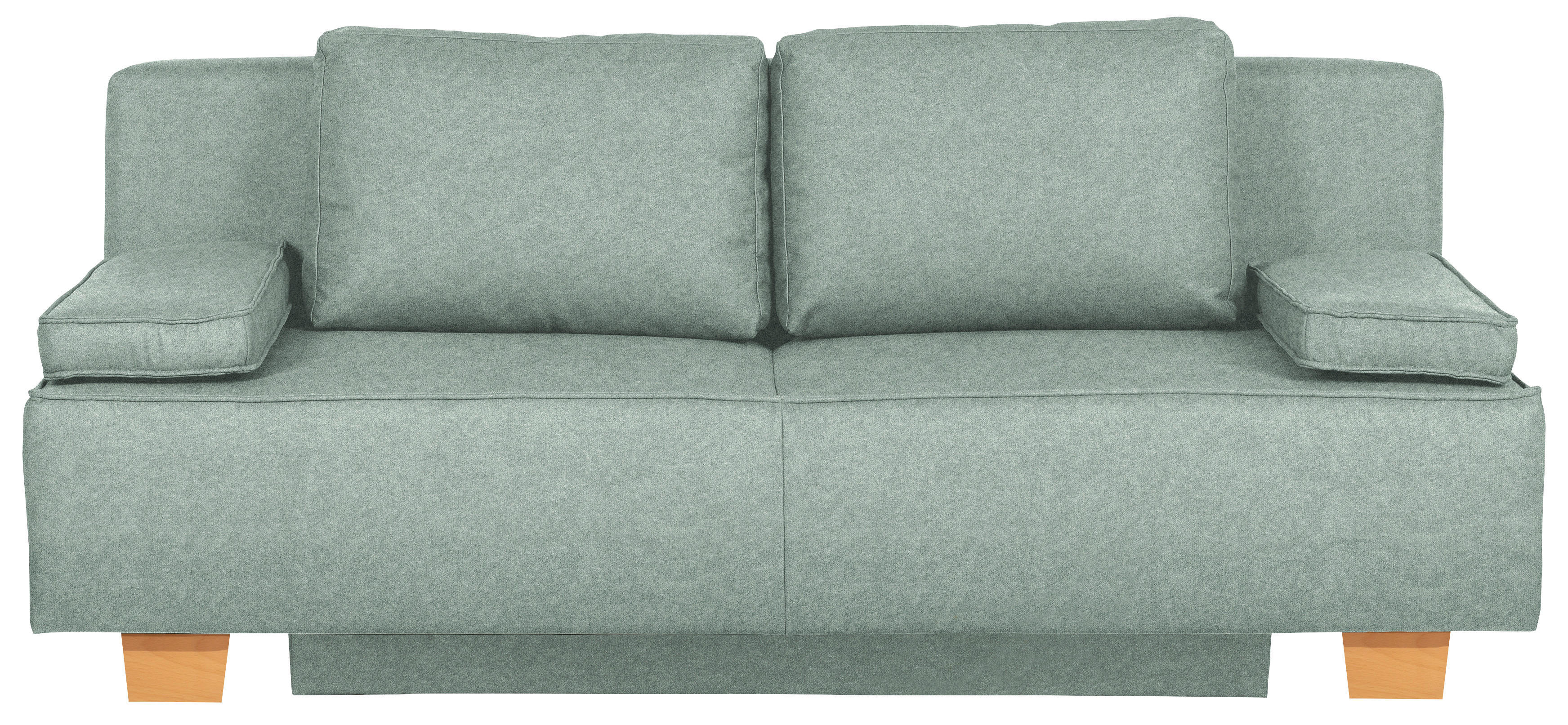 ZOFA S POSTELJNO FUNKCIJO,  sivomodra les, tekstil  - modra/sivomodra, Moderno, tekstil/les (200/89/96cm) - Novel