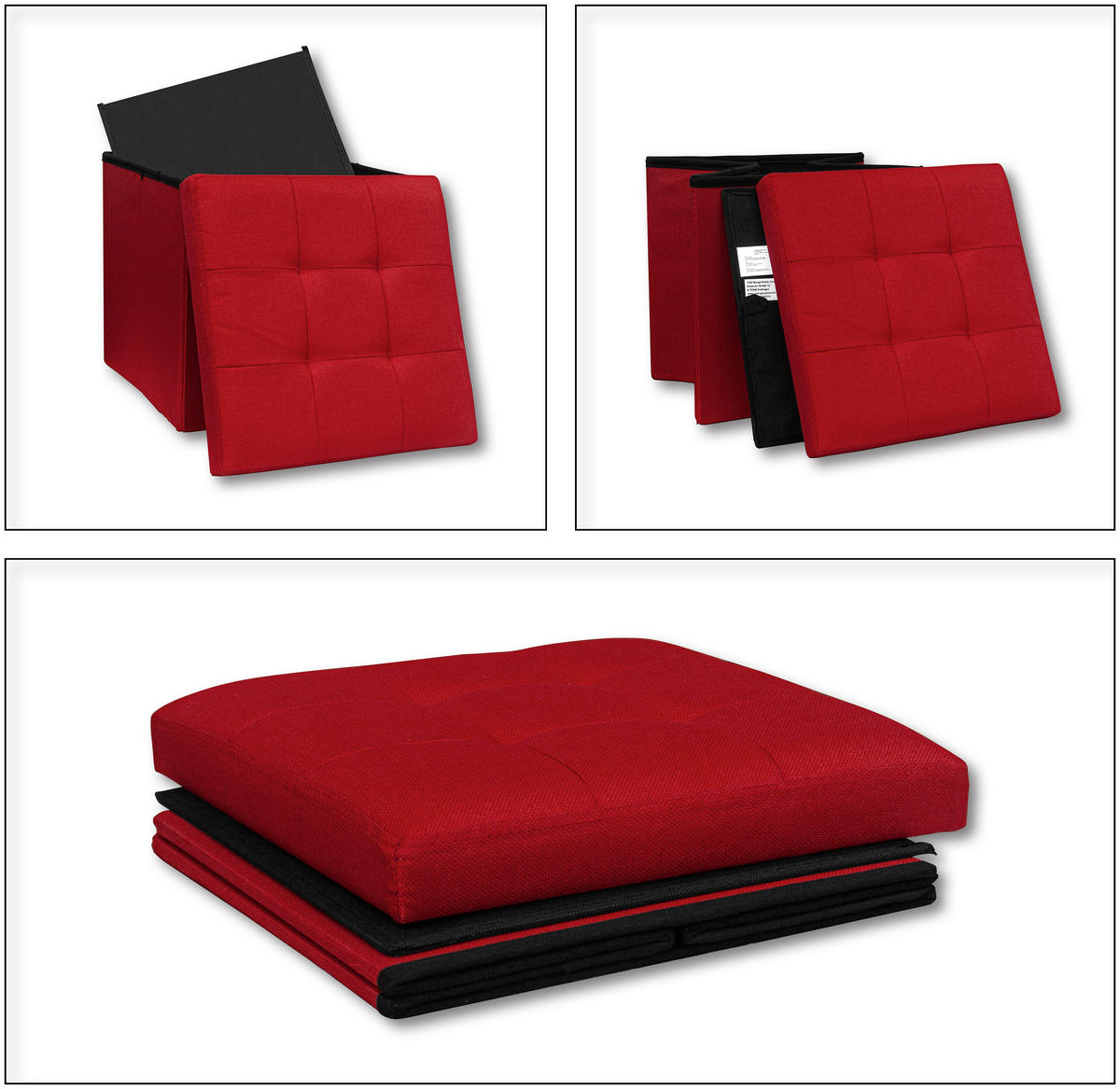 SITZBOX in Kunststoff, Holzwerkstoff Rot  - Rot, Basics, Holzwerkstoff/Kunststoff (38/38/38cm) - MID.YOU