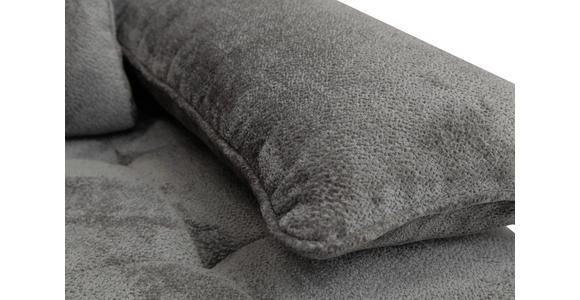 SCHLAFSOFA  mit Liegefunktion, Schlafen auf Sitzhöhe, Rücken echt Chenille Graphitfarben  - Schwarz/Graphitfarben, KONVENTIONELL, Textil/Metall (203/94/96cm) - Carryhome