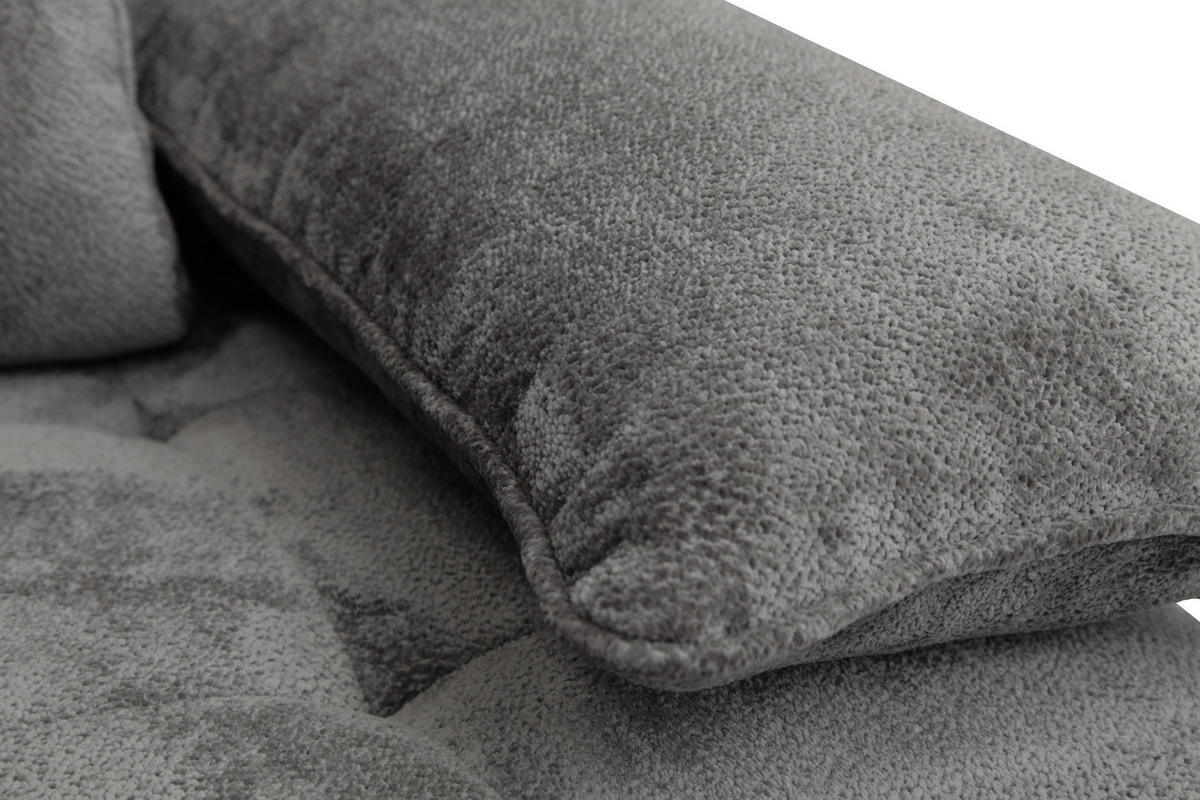 SCHLAFSOFA Chenille Graphitfarben  - Schwarz/Graphitfarben, KONVENTIONELL, Textil/Metall (203/94/96cm) - Carryhome