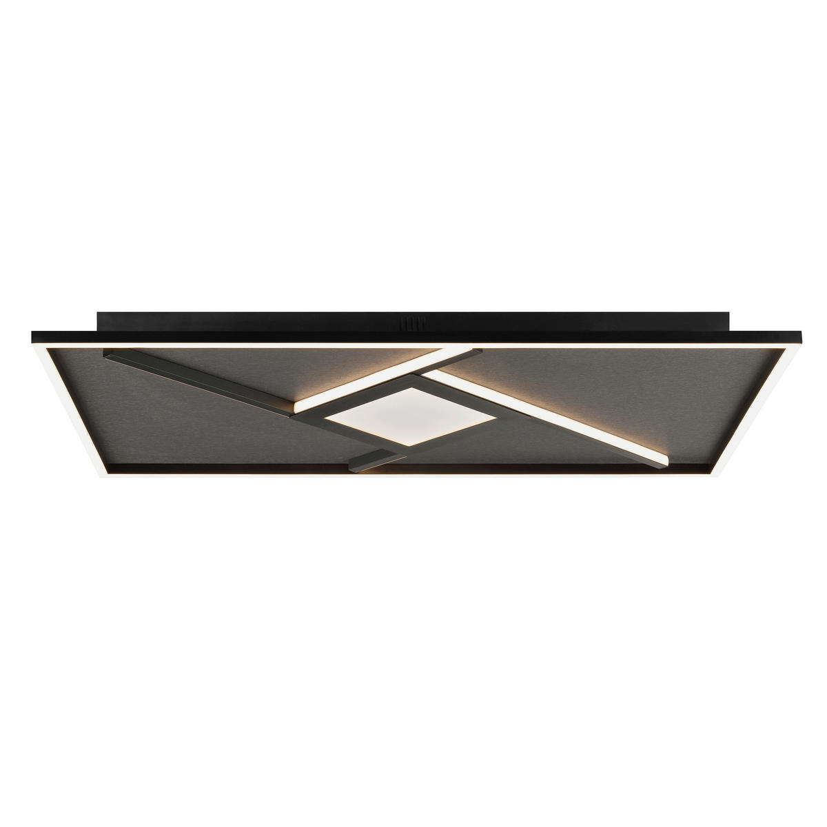 LED-DECKENLEUCHTE   - Schwarz, Design, Kunststoff/Textil (4,7/71/41cm) - Brilliant