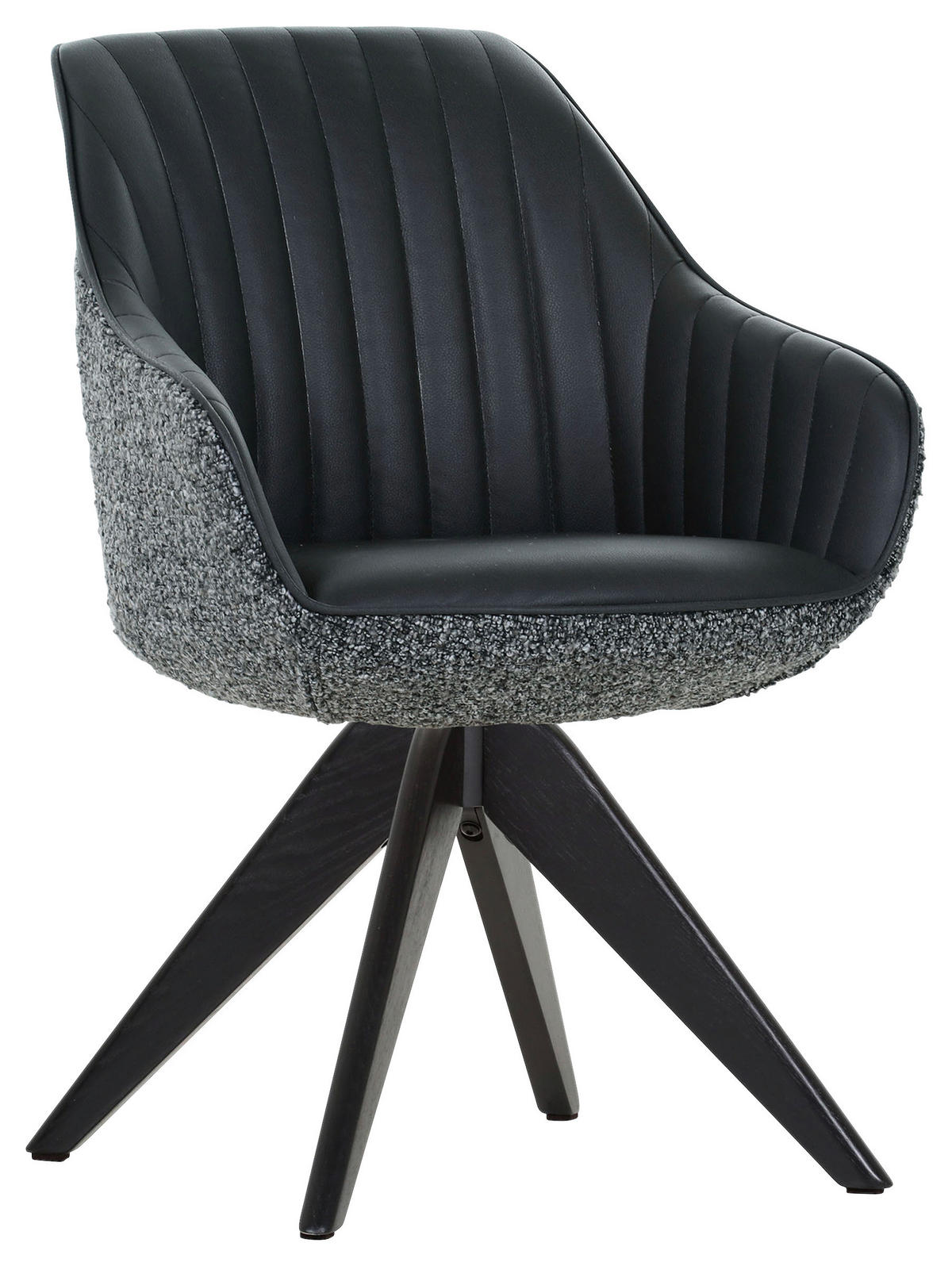 KAROSSZÉK tölgyfa színű  - tölgyfa színű/fekete, Konventionell, textil/fa (60/83/65cm) - Ambia Home