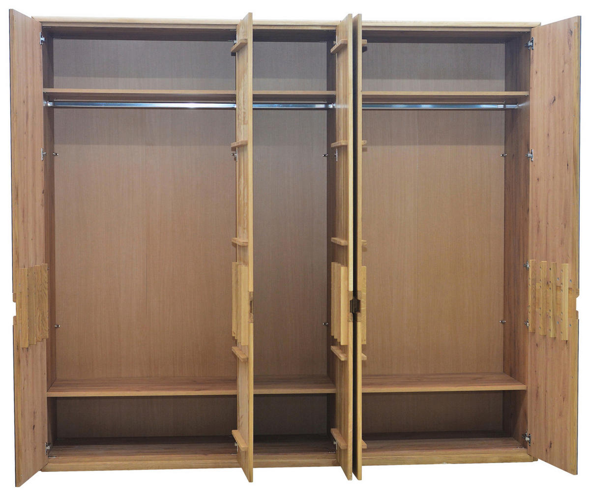 KLEIDERSCHRANK  in Eiche Artisan, Wildeiche  - Wildeiche/Eiche Artisan, KONVENTIONELL, Glas/Holz (256,8/225/58cm) - Linea Natura