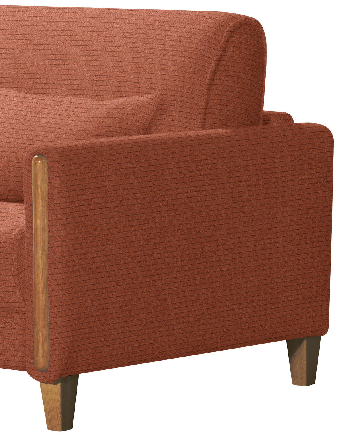 SCHLAFSOFA in Holz, Textil Rostfarben, Buchefarben  - Rostfarben/Buchefarben, Design, Holz/Textil (174/88/104cm) - Niels Andersson