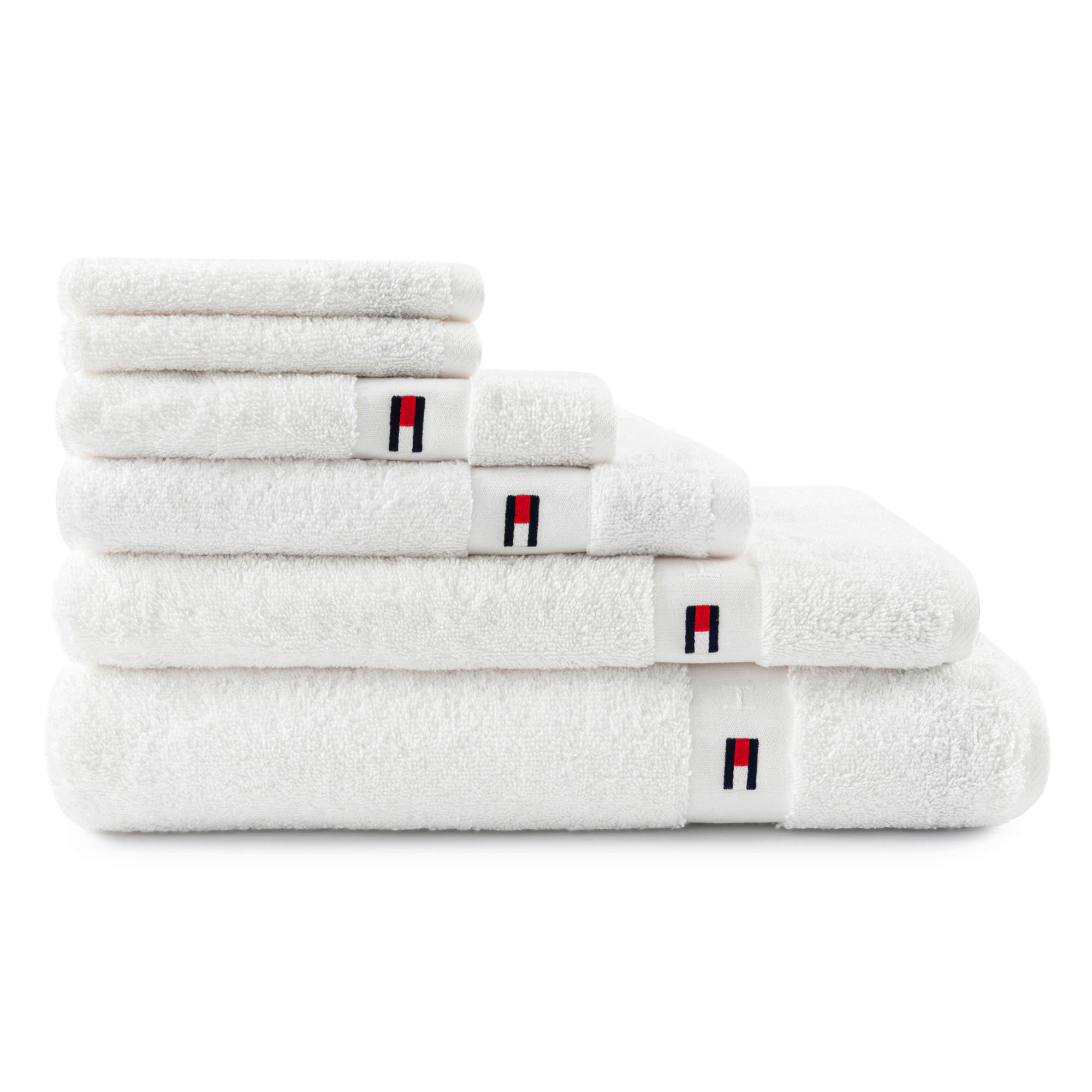 DUSCHTUCH Plain 70/140 cm  - Weiß, Basics, Textil (70/140cm) - Tommy Hilfiger
