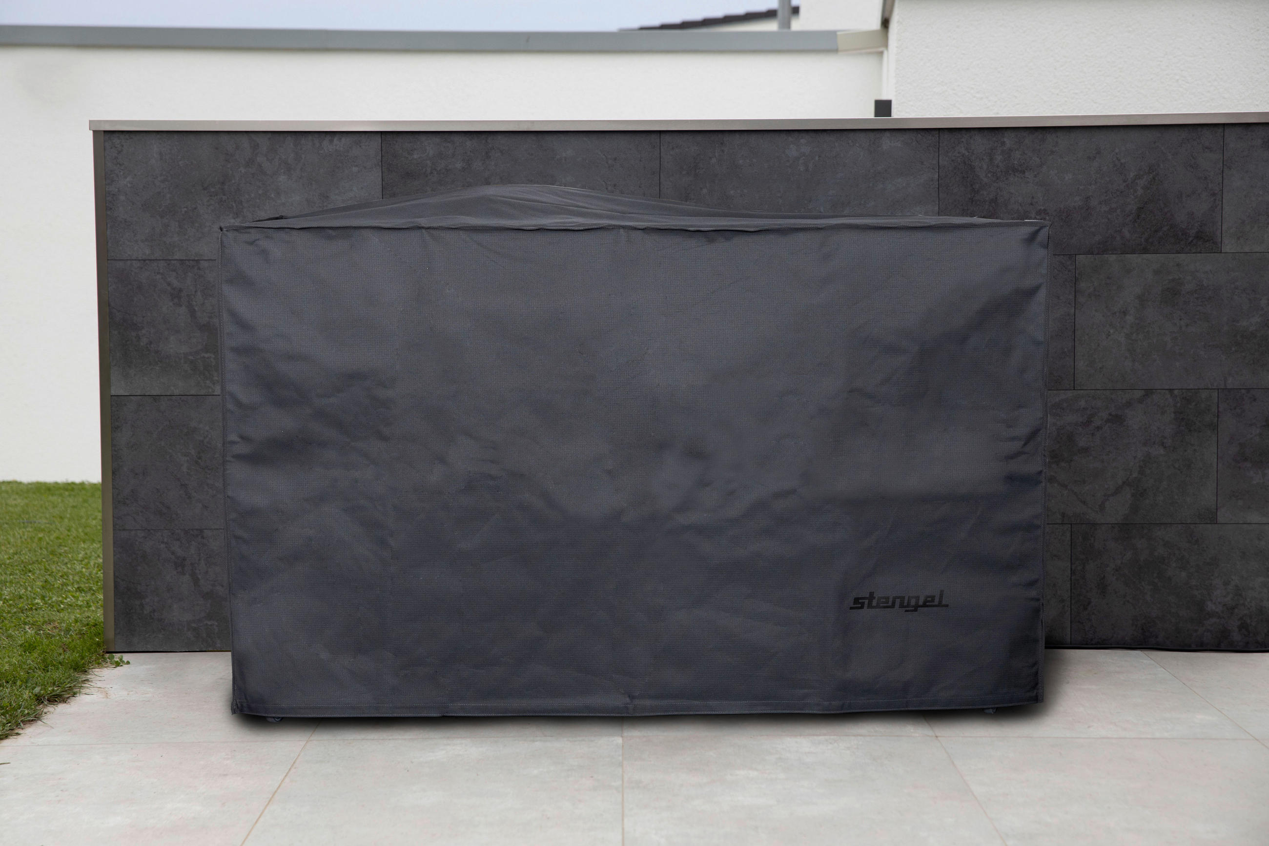 OUTDOORKÜCHE - Schieferfarben/Edelstahlfarben, Basics, Metall (157/98/62cm)