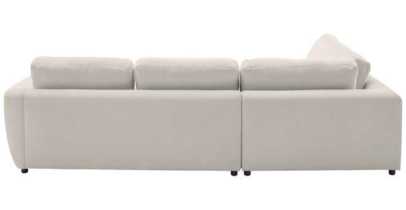 ECKSOFA  in Chenille Platinfarben  224/307 cm  - Platinfarben/Schwarz, KONVENTIONELL, Kunststoff/Textil (224/307cm) - Hom`in