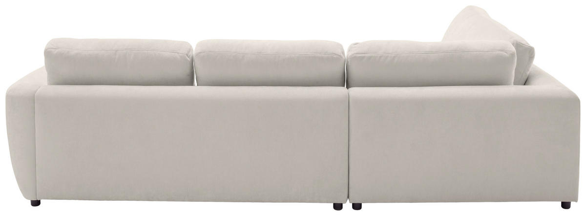ECKSOFA  in Chenille Platinfarben  224/307 cm  - Platinfarben/Schwarz, KONVENTIONELL, Kunststoff/Textil (224/307cm) - Hom`in