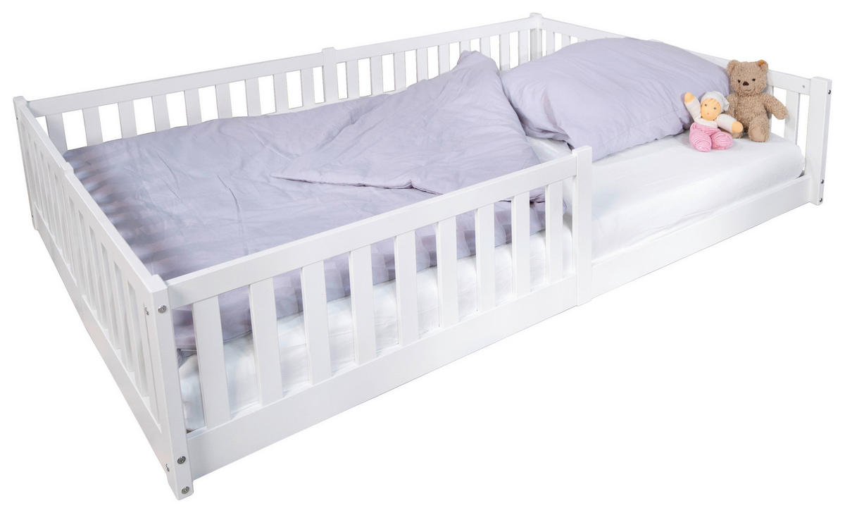 HAUSBETT  - Weiß, Basics, Holz (140/200/161cm) - tiSsi