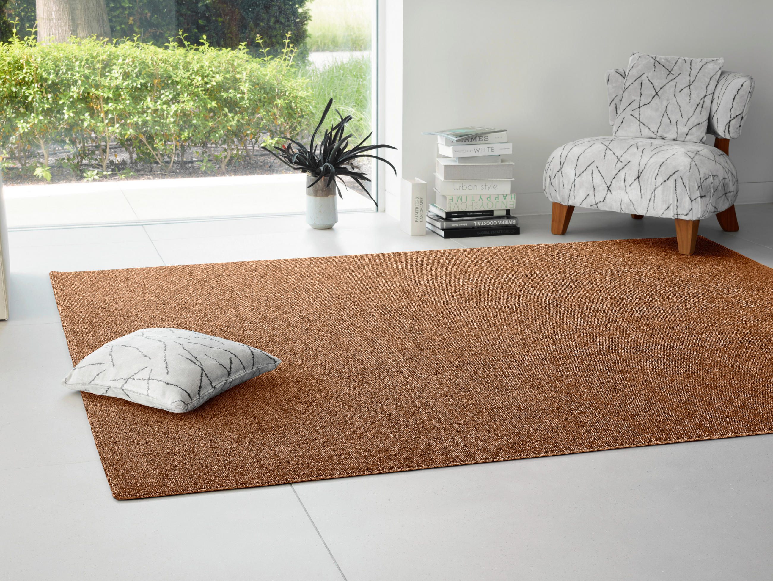 WEBTEPPICH 140/200 cm Marseille Rostfarben  - Rostfarben, KONVENTIONELL, Textil (140/200cm) - Dieter Knoll