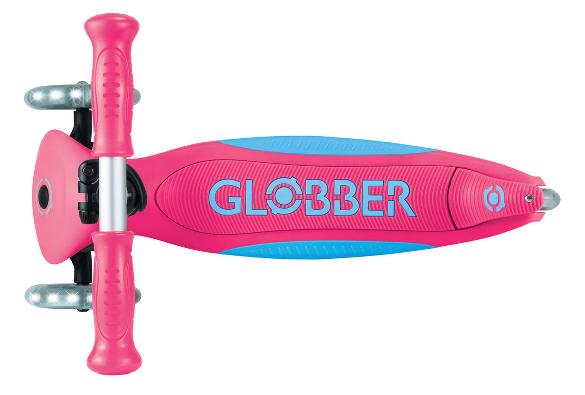 KINDERSCOOTER ELITE LIGHTS  - Fuchsia, Basics, Kunststoff (57.5/28/82.5cm) - GLOBBER
