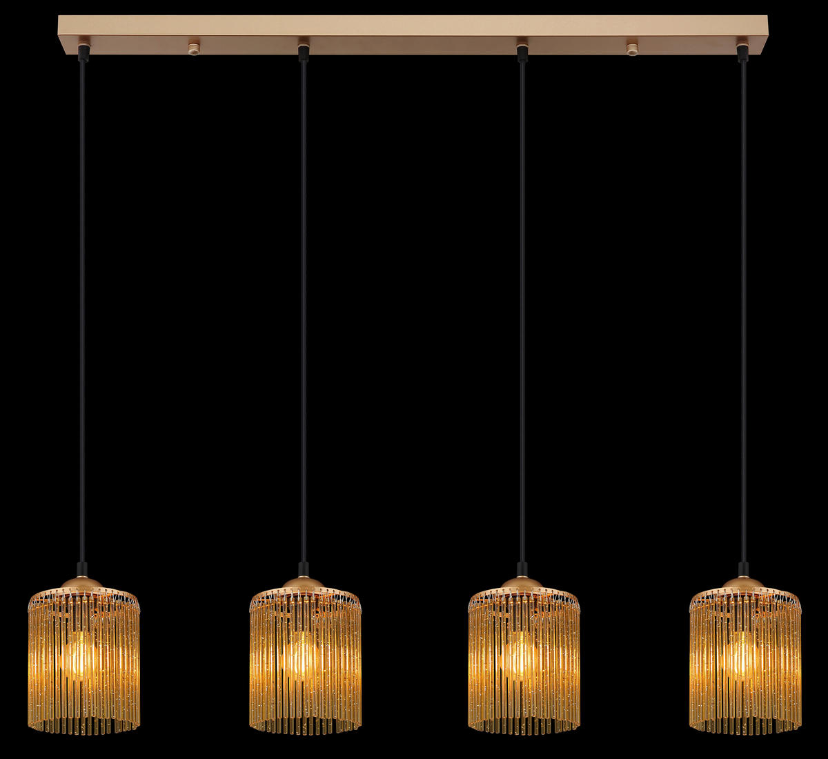 HÄNGELEUCHTE LEEDS 87/12/133 cm   - Goldfarben/Schwarz, Design, Kunststoff/Metall (87/12/133cm)