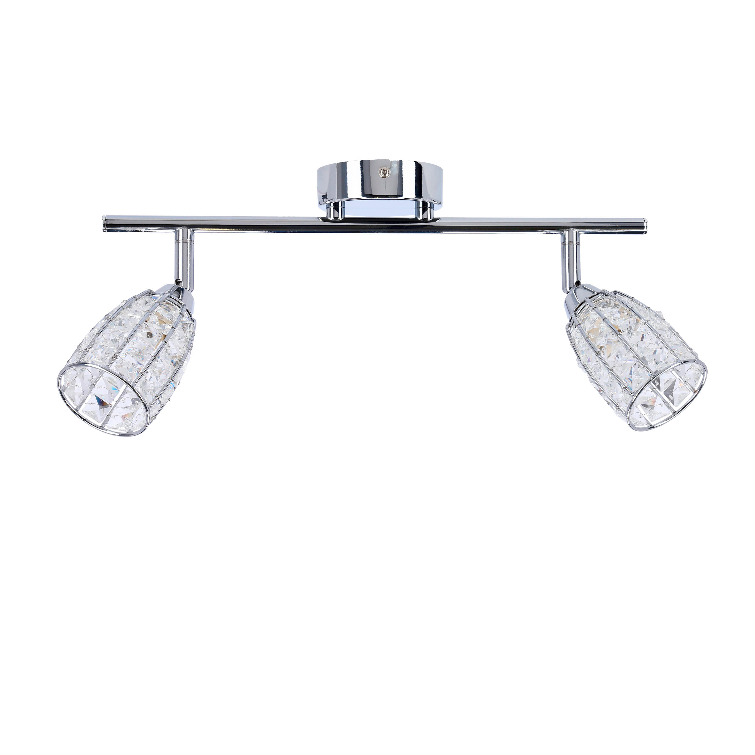 DECKENLEUCHTE Shiba 43/8.5/17 cm   - Chromfarben/Transparent, KONVENTIONELL, Glas/Metall (43/8.5/17cm)