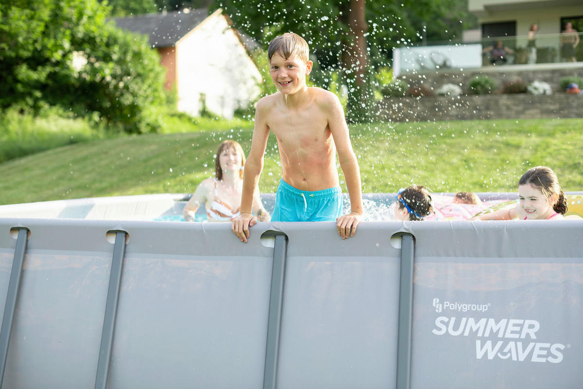 POOL-SET PGP41809522-AN 274/132/549 cm  - Anthrazit, KONVENTIONELL, Kunststoff/Metall (274/132/549cm)