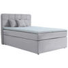 BOXSPRINGBETT 140/200 cm  in Hellgrau  - Hellgrau/Schwarz, Konventionell, Kunststoff/Textil (140/200cm) - Moderano