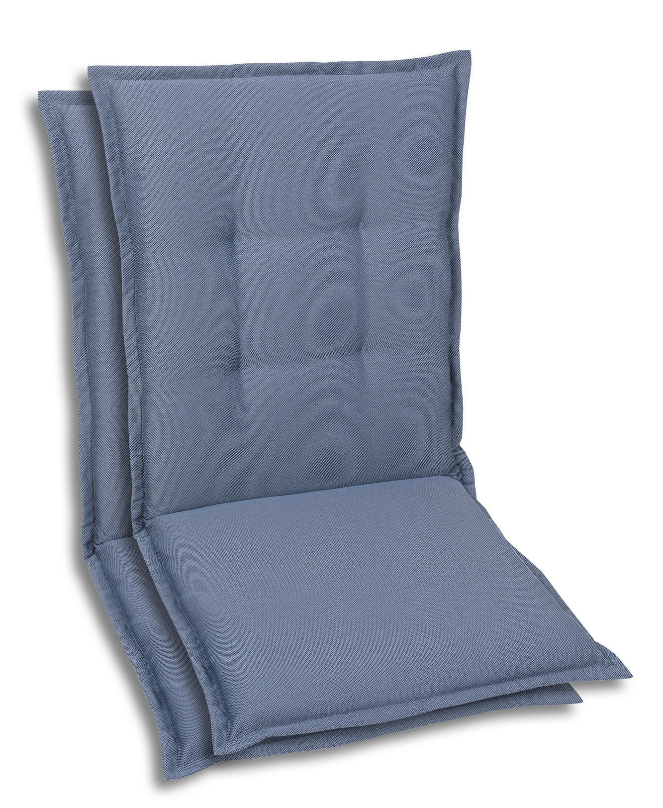 SESSELAUFLAGENSET Uni  - Blau, Basics, Textil (50/7/108cm)