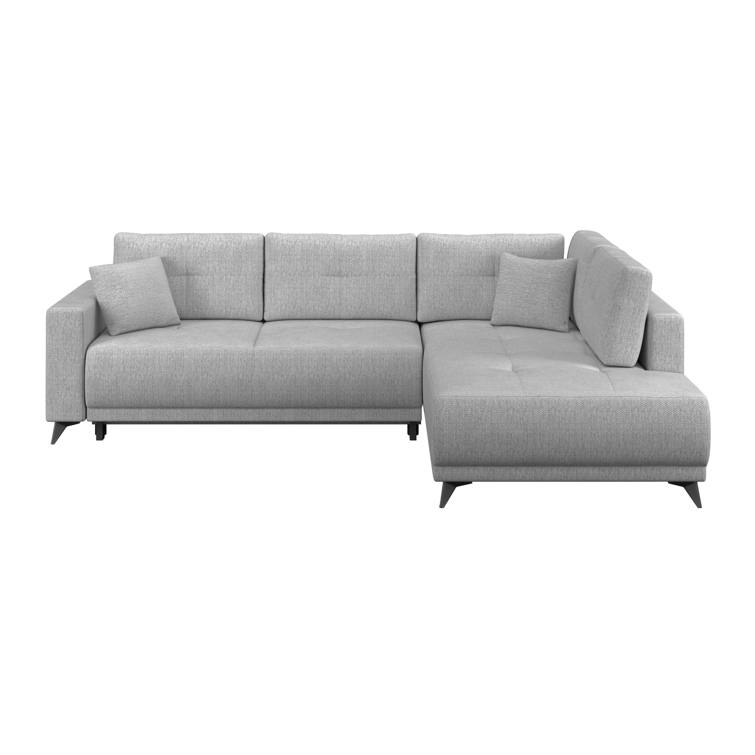 Ecksofa mit Schlaffunktion & Bettkasten Texas Grau