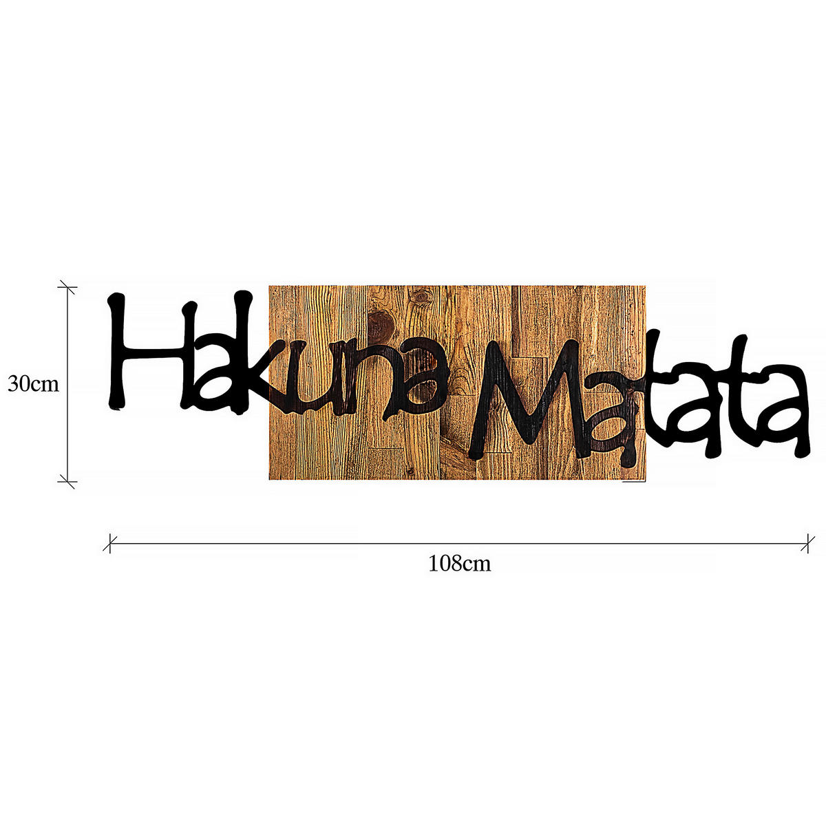OBJEKTBILD 108/30 cm    - Hellbraun/Schwarz, Basics, Holzwerkstoff (108/30cm)