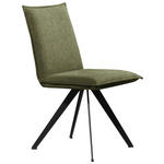 STUHL Webstoff Schwarz, Olivgrün Buche massiv  - Schwarz/Olivgrün, Basics, Holz/Textil (46/91/61cm) - Carryhome