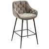 BARHOCKER in Holz, Metall, Textil Grau, Schwarz  - Schwarz/Grau, Modern, Holz/Textil (55/105/57cm) - Livetastic